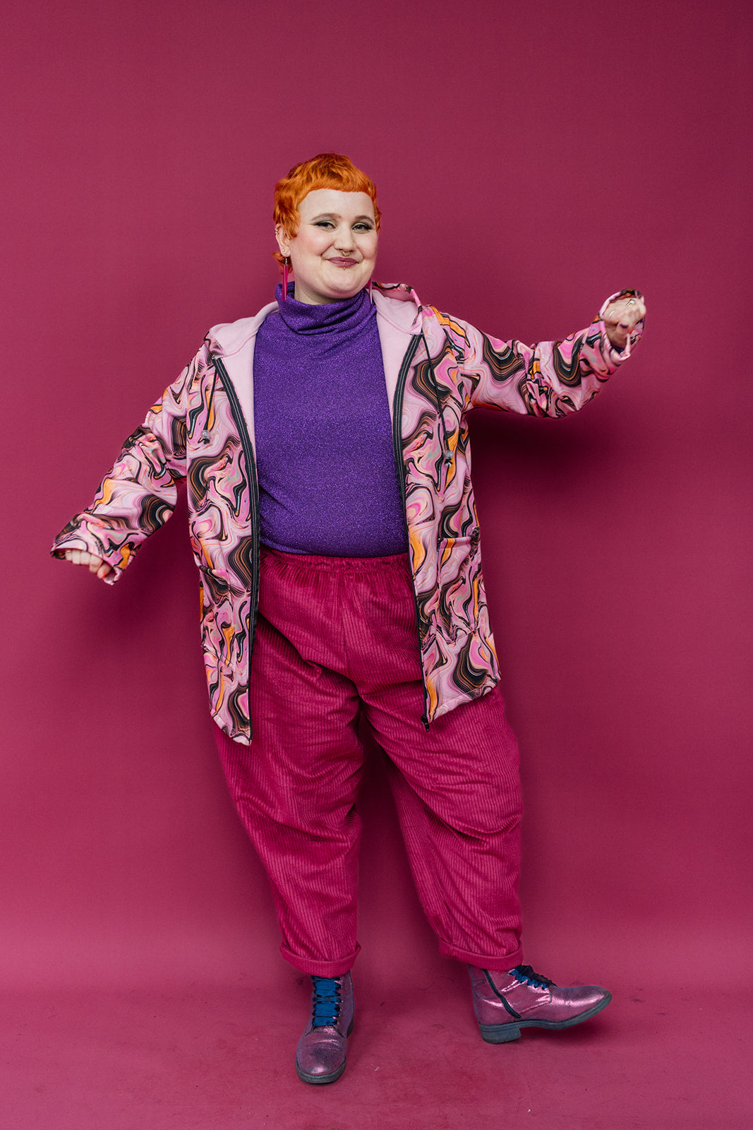 * Rain Coat in Pink Marble