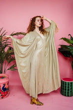 Load image into Gallery viewer, Disco Kaftan in Gold Glitter with Fringing