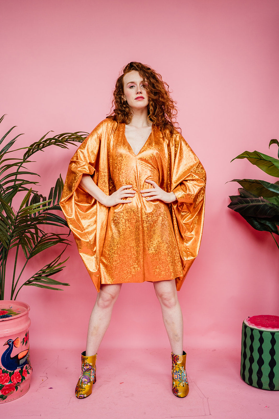 Disco Kaftan in Orange Holographic + 1 Colour