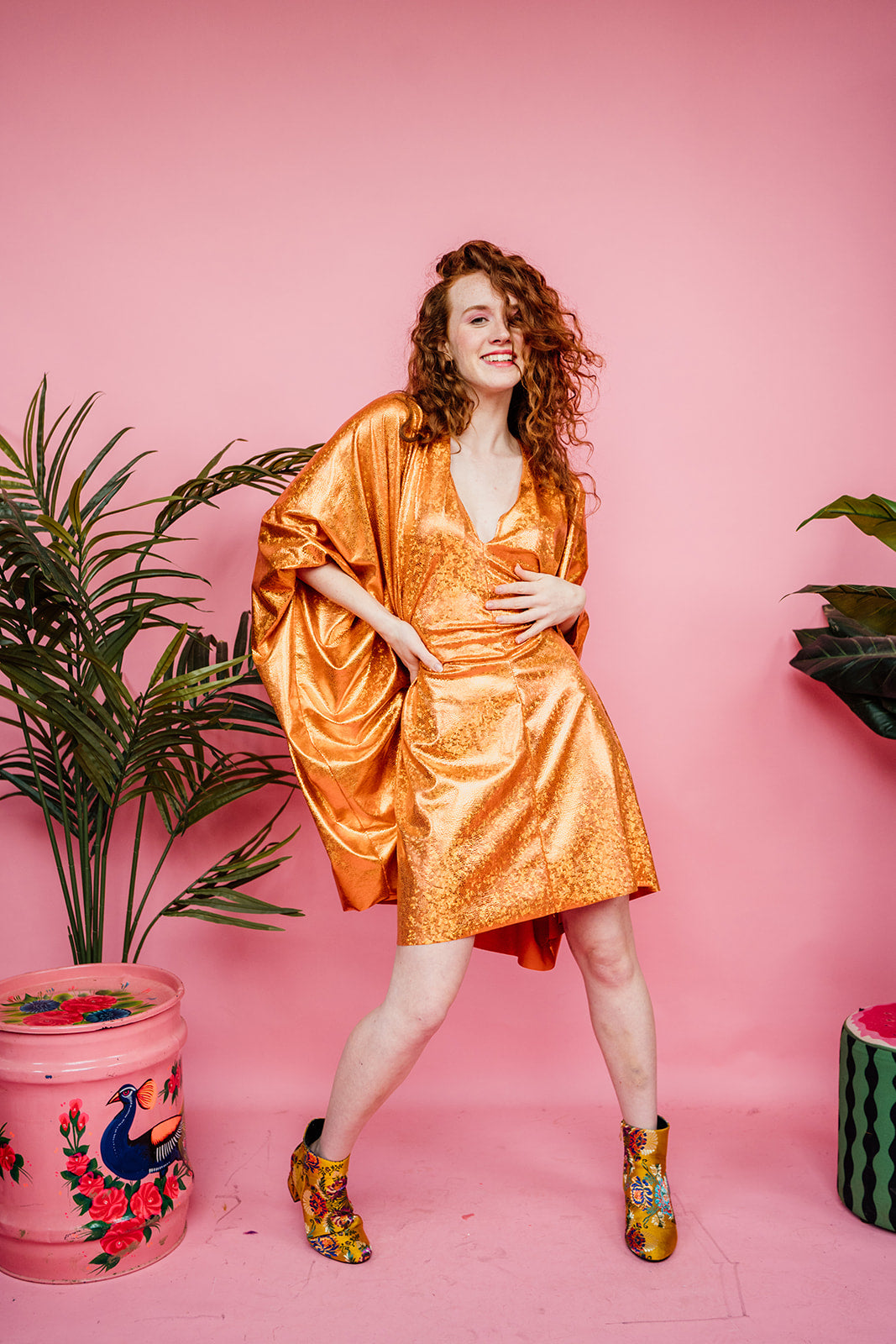 Disco Kaftan in Orange Holographic + 1 Colour