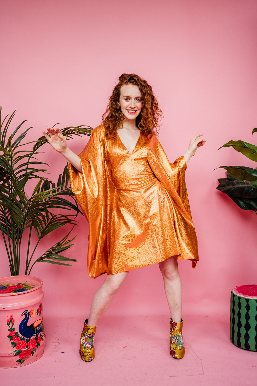 Disco Kaftan in Orange Holographic + 1 Colour