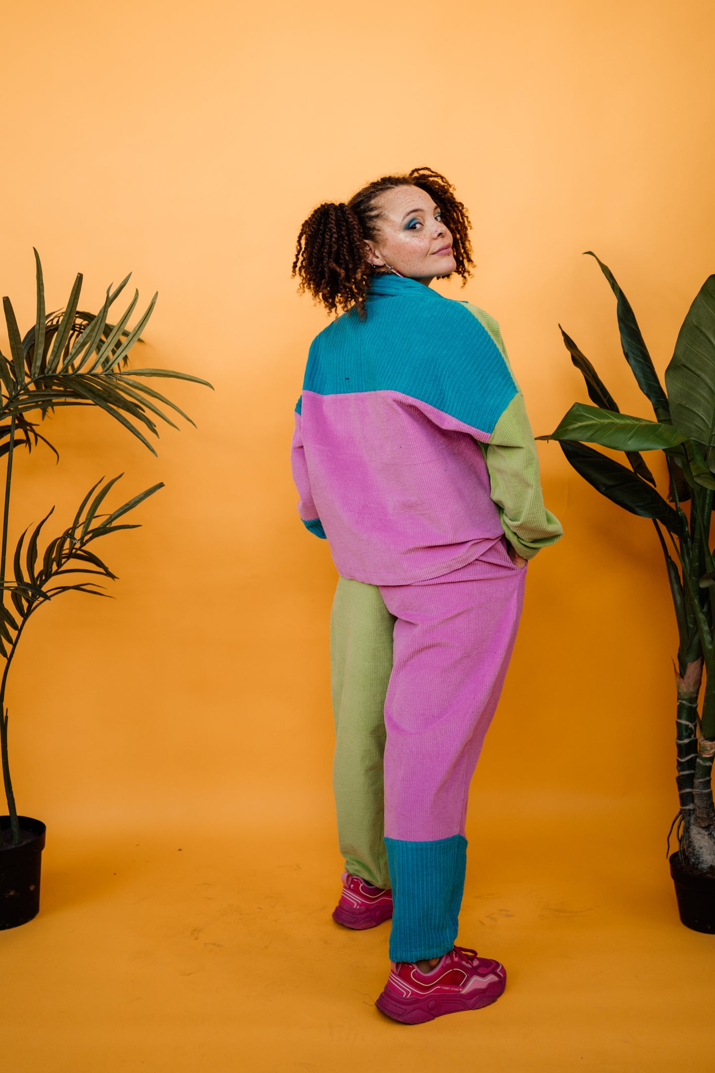 Colour Block Cord Chore Jacket