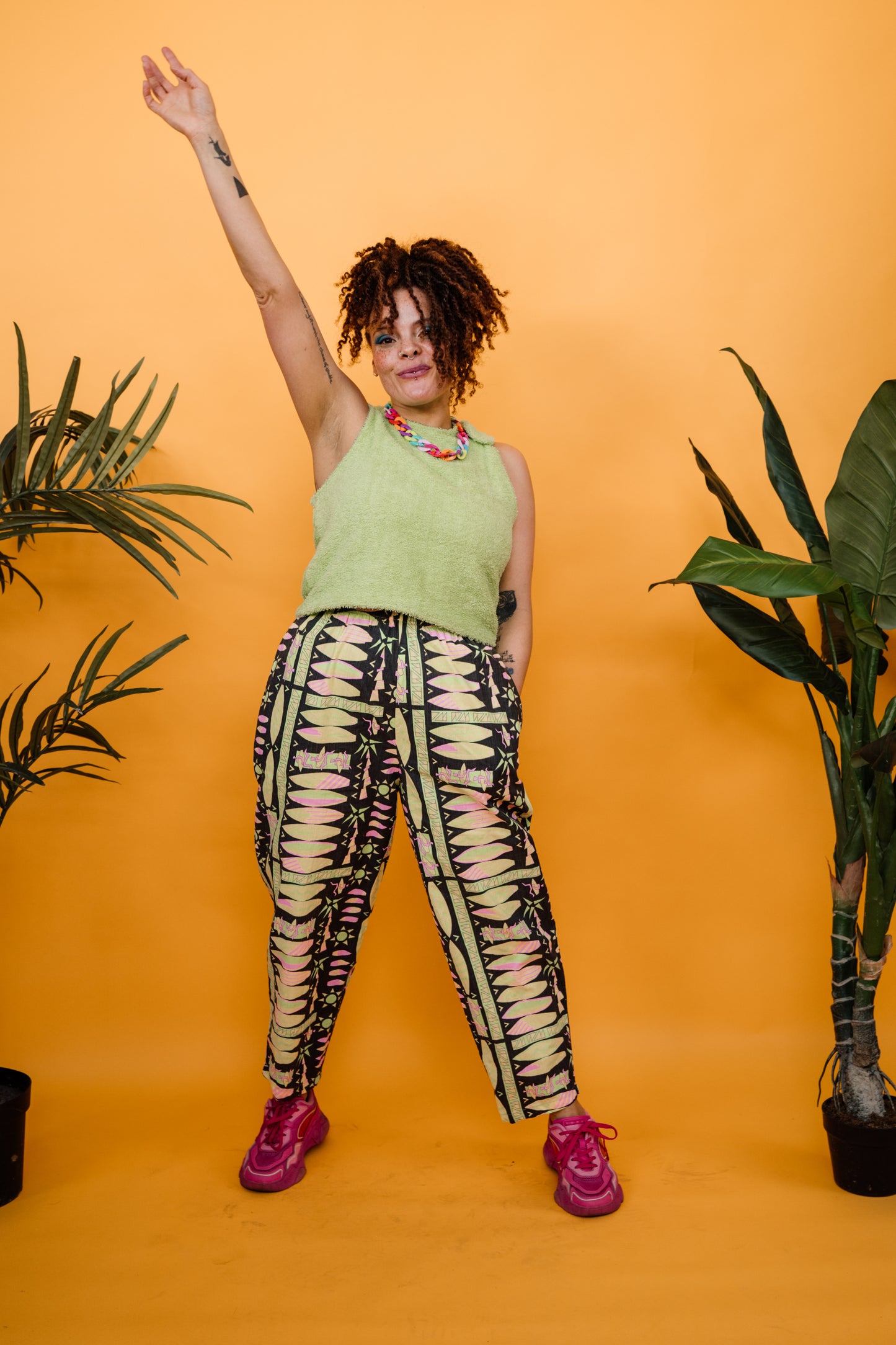 Ankle Grazer Trousers in Neon Surfers + 1 Colourway