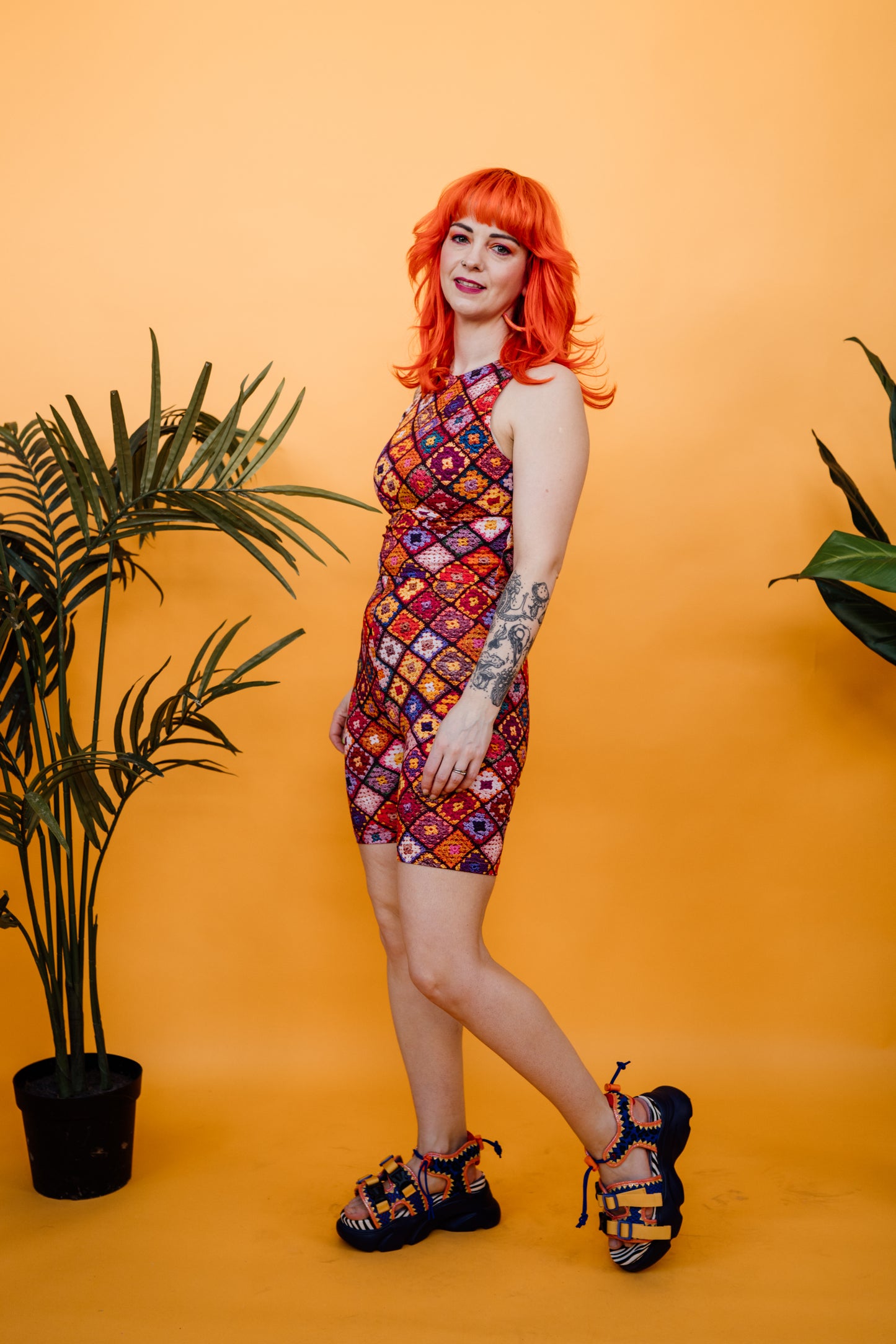 Racer Top in Disco Granny Square