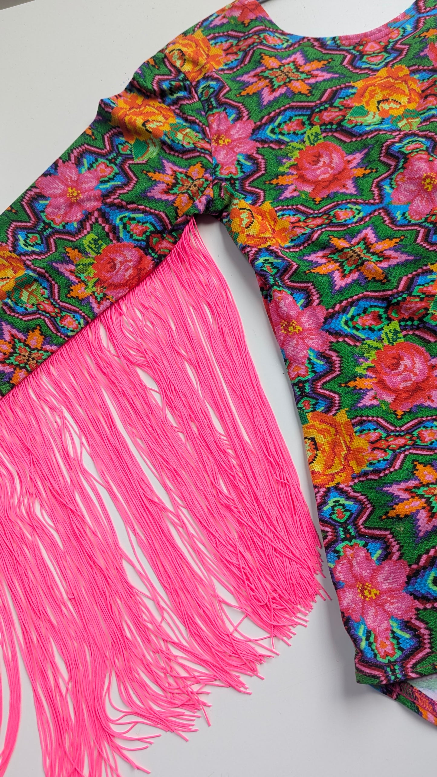 Fringe Bodysuit in Retro Chevron + 1 Colour