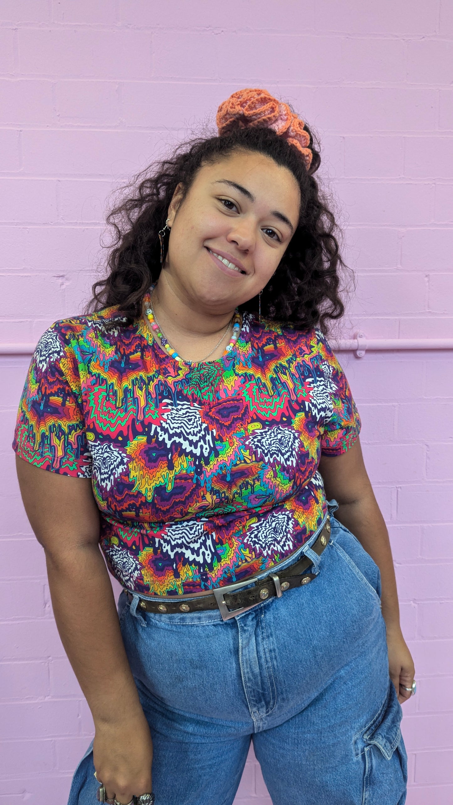 Babydoll Tee in Rainbow Drip