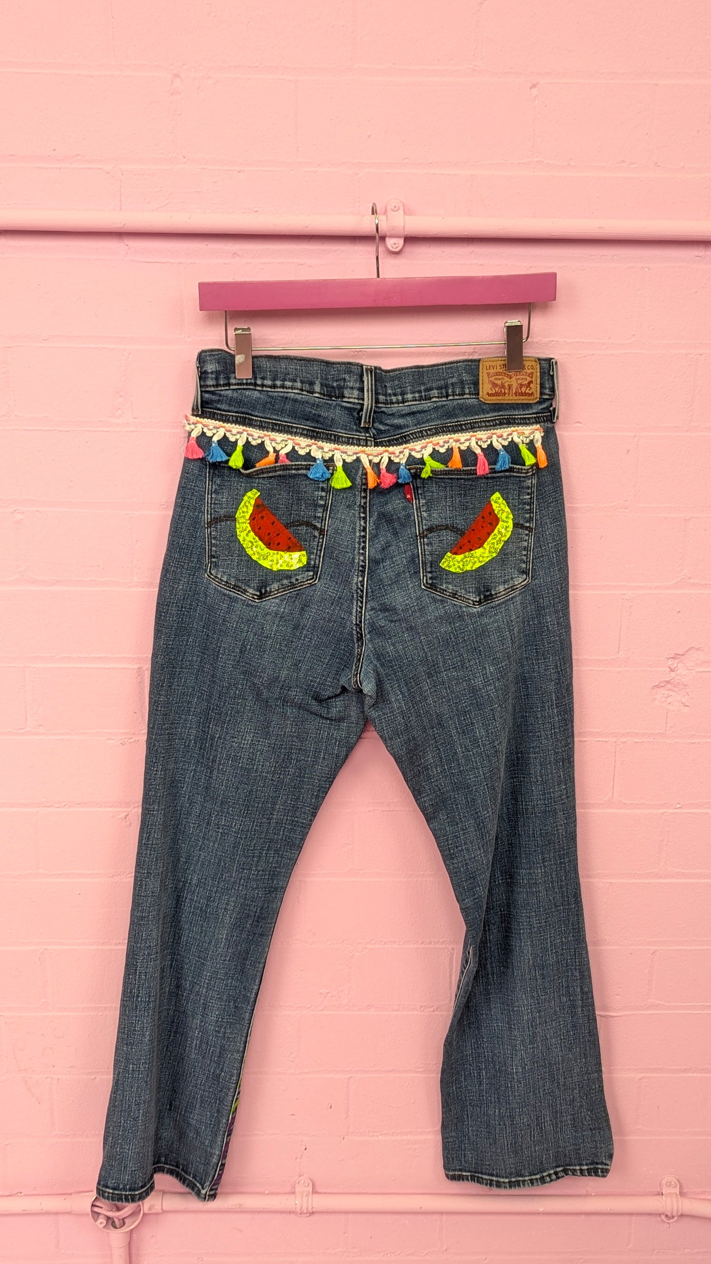 Rework Levi Jeans in Watermelon Butt