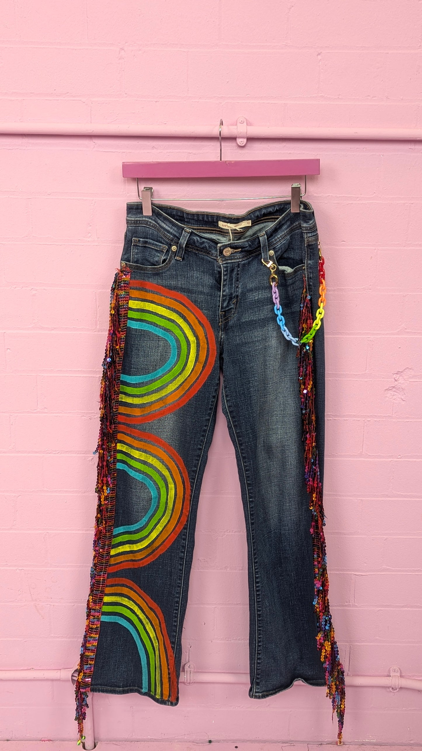 Rework Levi Jeans in Rainbow Legs