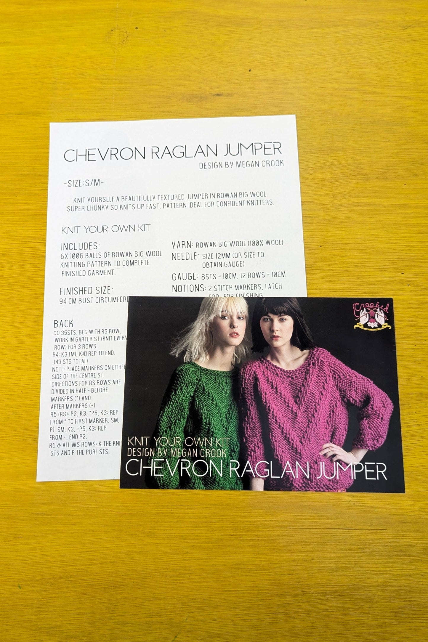 Pattern Only - Chevron Raglan Jumper