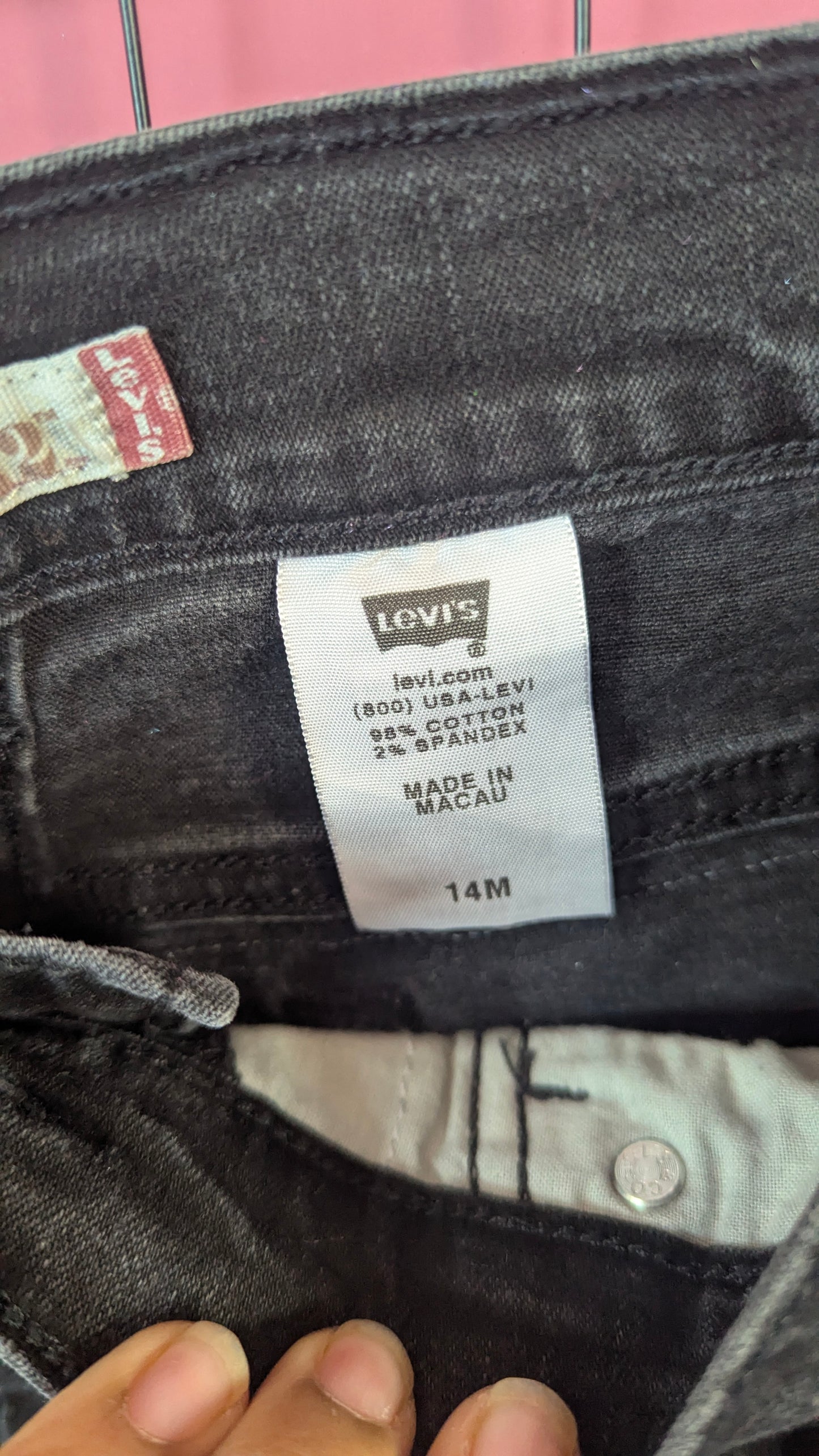 * Rework Levi Jeans - Black w/ Fringing Yee Haw