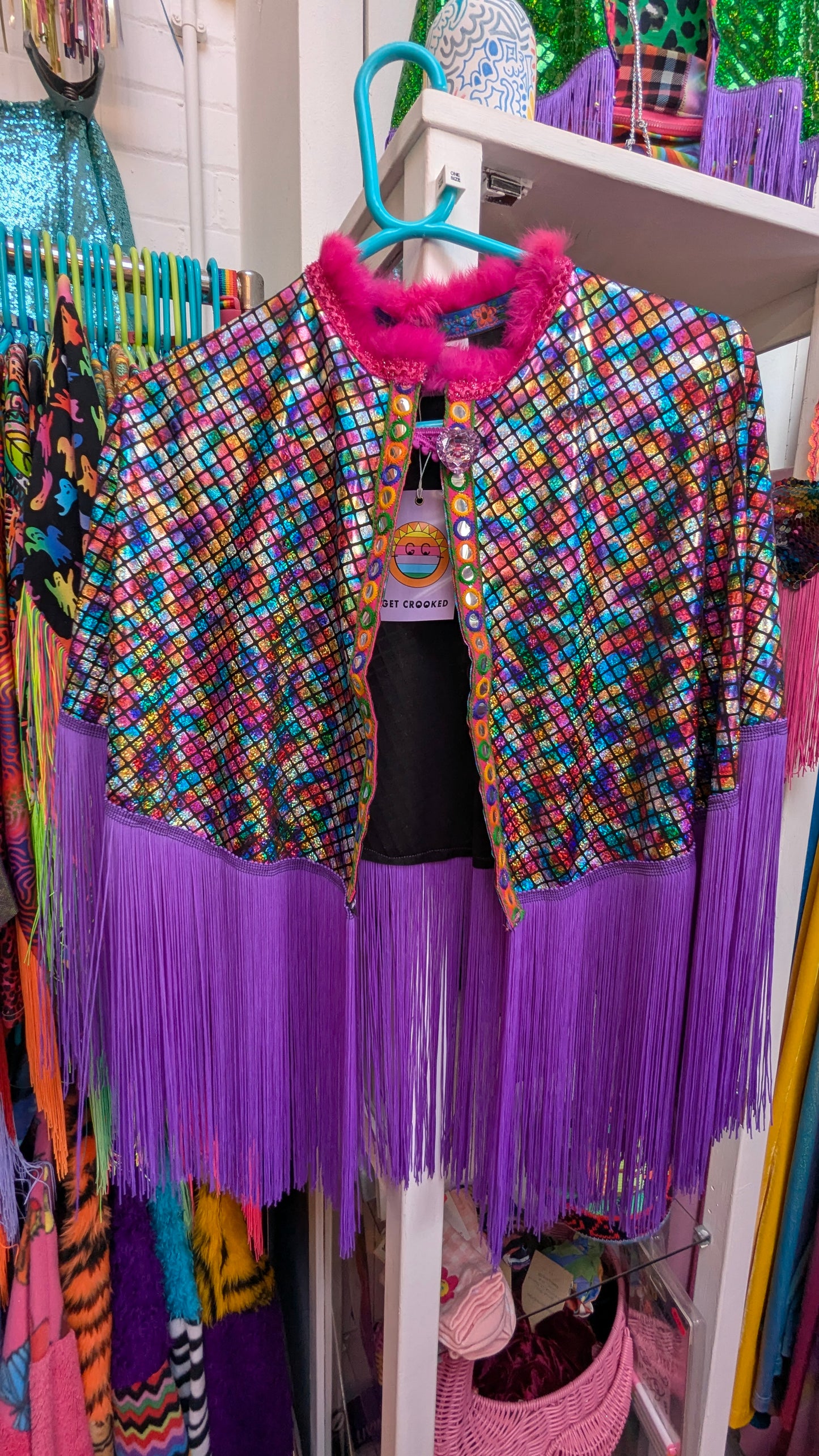 * Party Cape in Gold Rainbow Star + 1 Colour