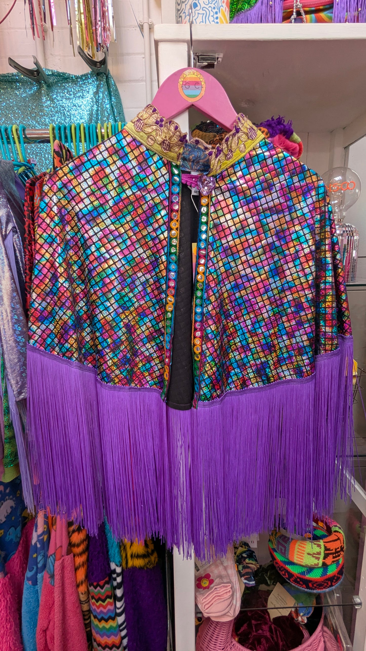 * Party Cape in Gold Rainbow Star + 1 Colour