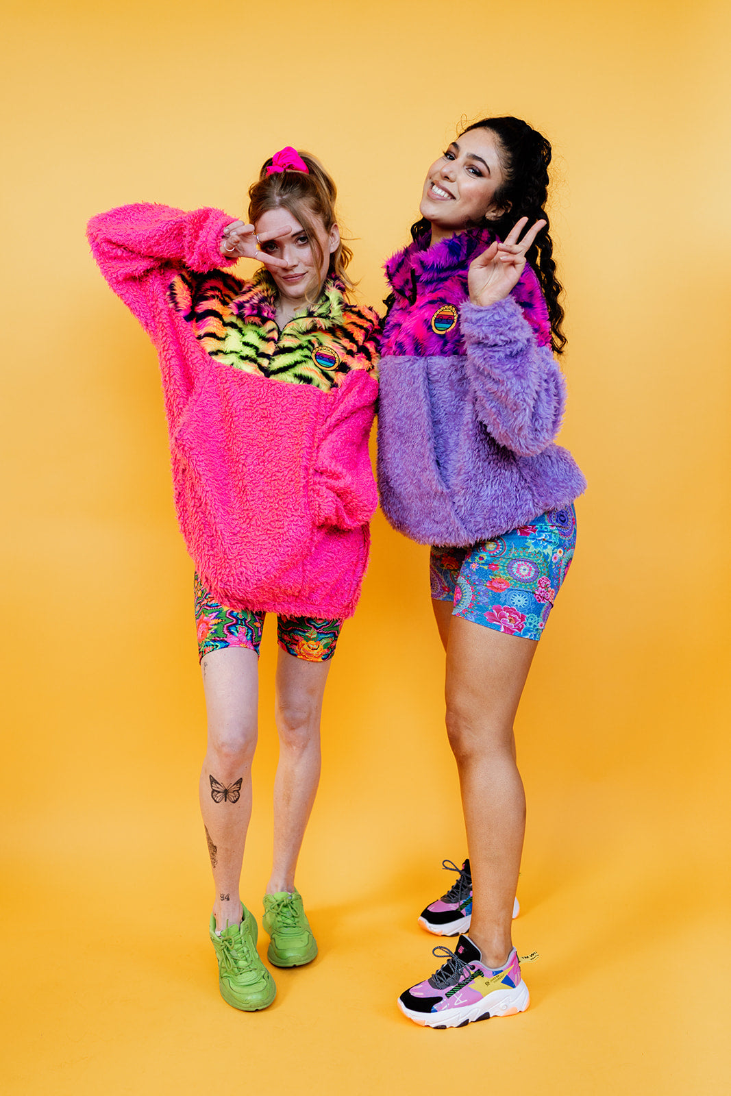 Half-Zip Pullover in Pink and Carnival Tiger + 1 Colourway