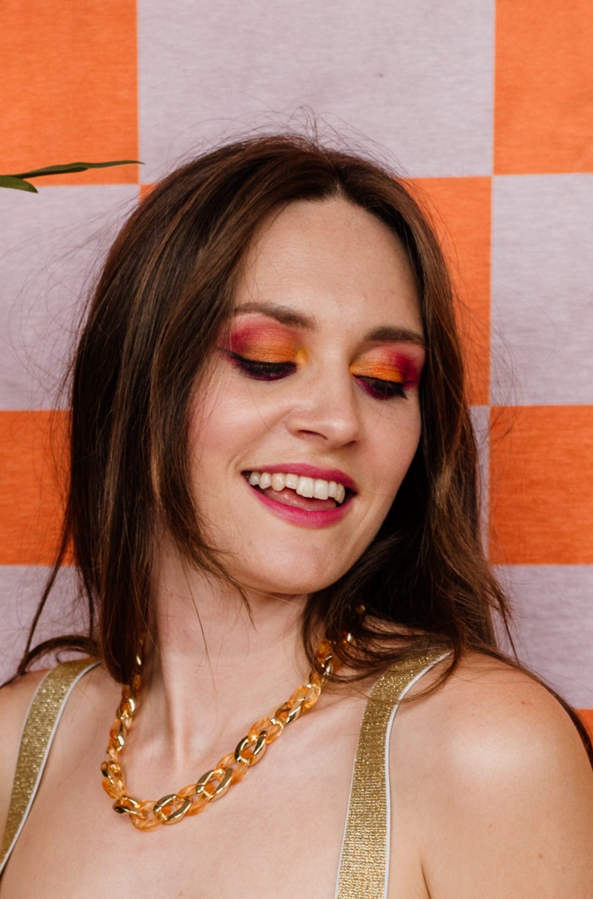 Chain Necklace in Orange Gold