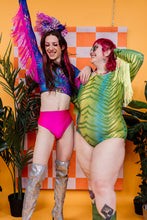 Load image into Gallery viewer, Eco Fringe Bodysuit in Citrus Tiger