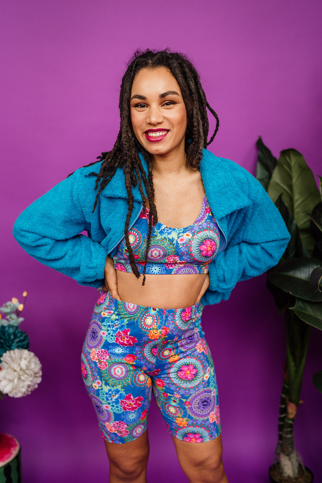 Organic Cotton Bralette in Blue Crochet
