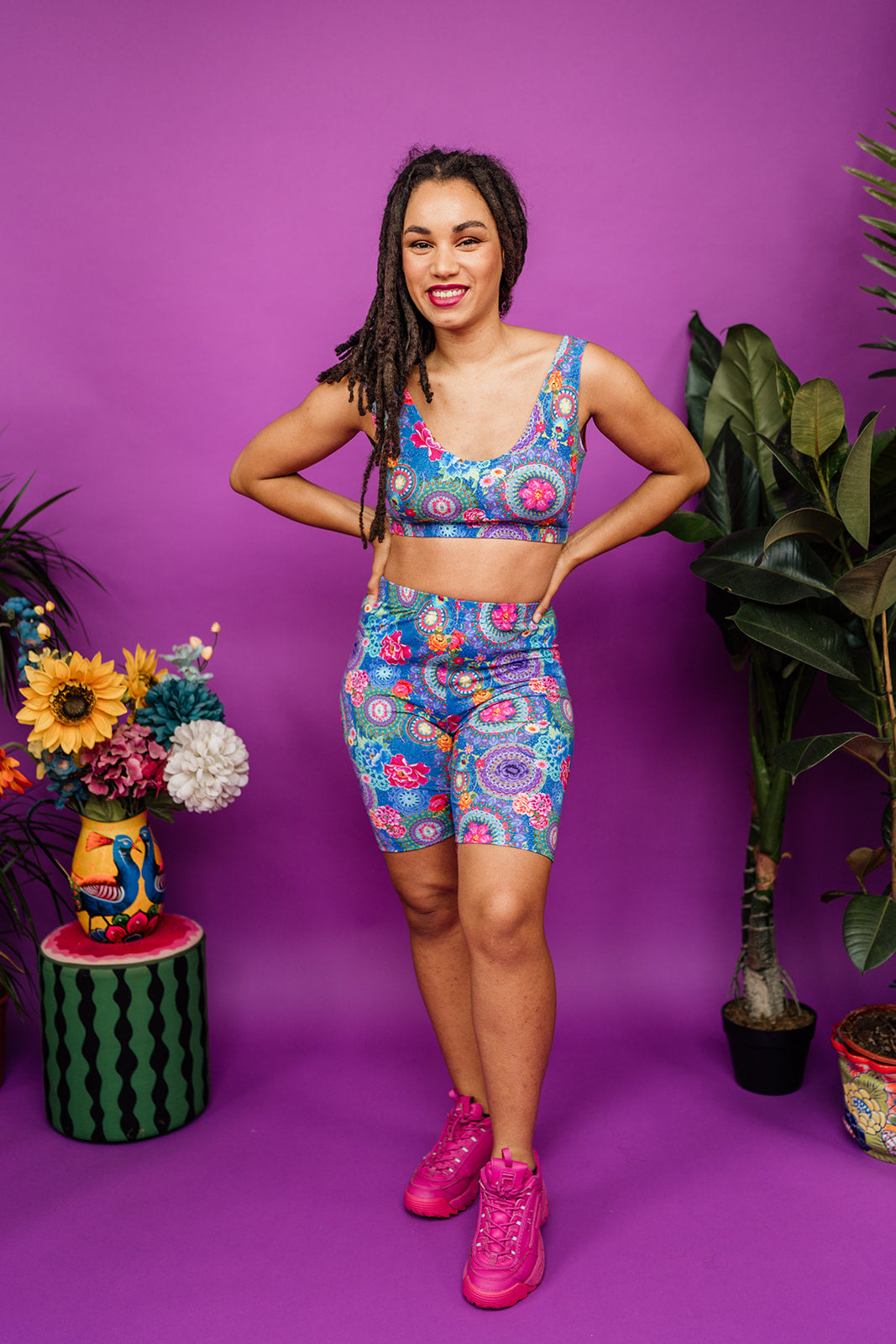 Organic Cotton Bralette in Blue Crochet