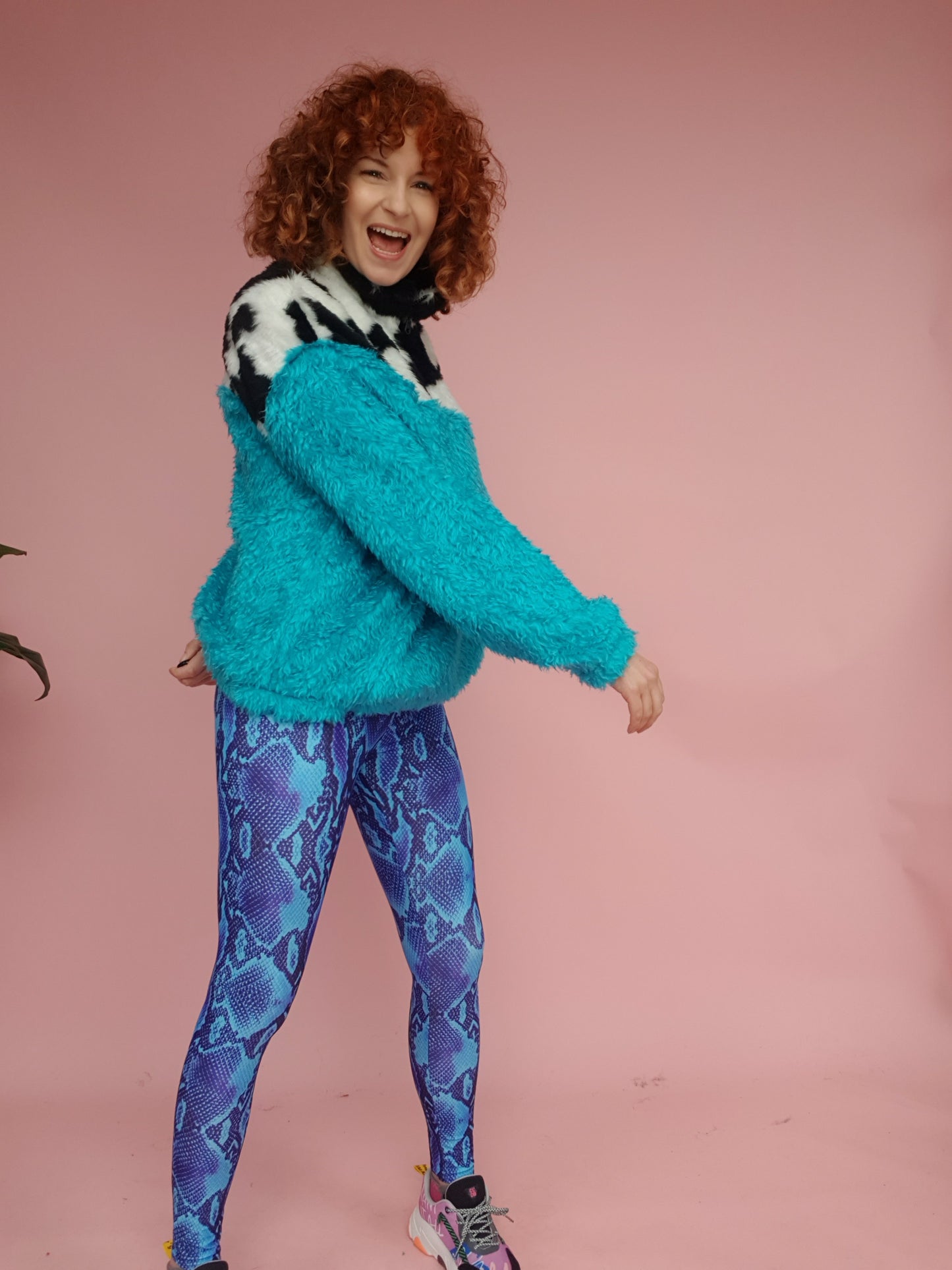 Leggings in Blue Viper Print