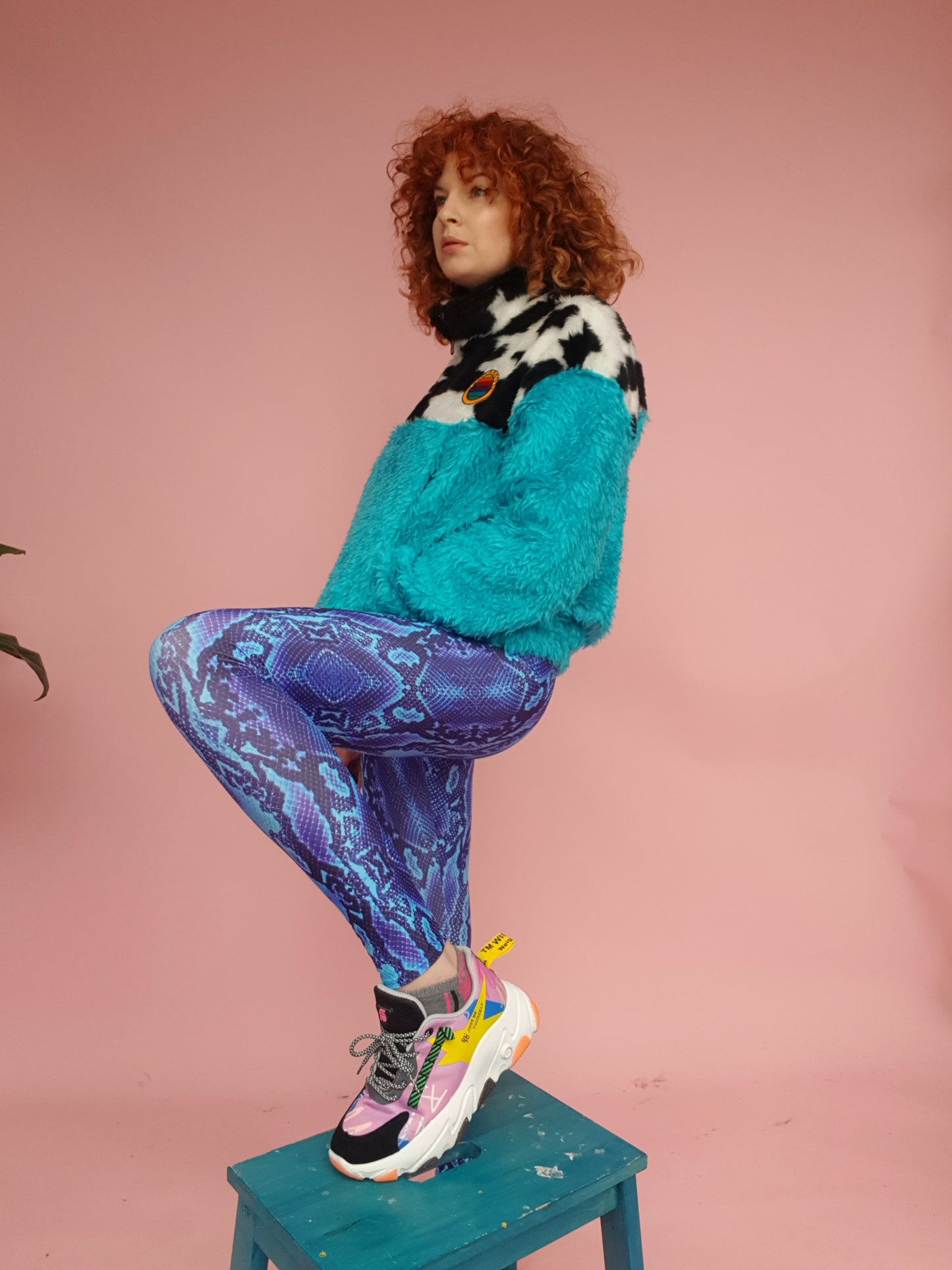 Leggings in Blue Viper Print