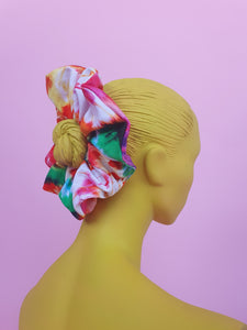Hair Scrunchie in Rainbow Tie Dye