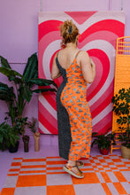 Load image into Gallery viewer, Relaxed Fit Jumpsuit in 80s Orange and Polka Dot