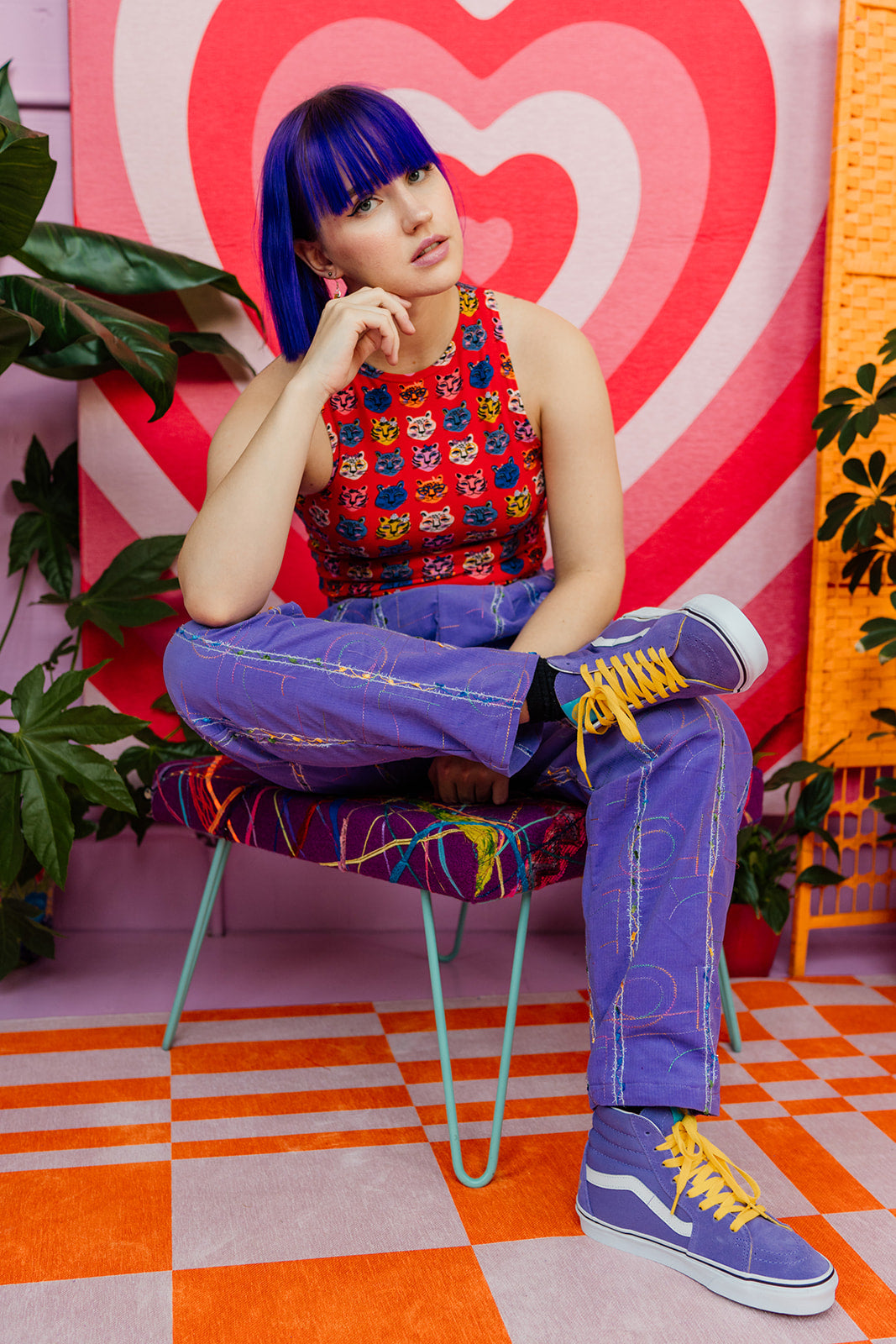 Racer Top in Red Cat