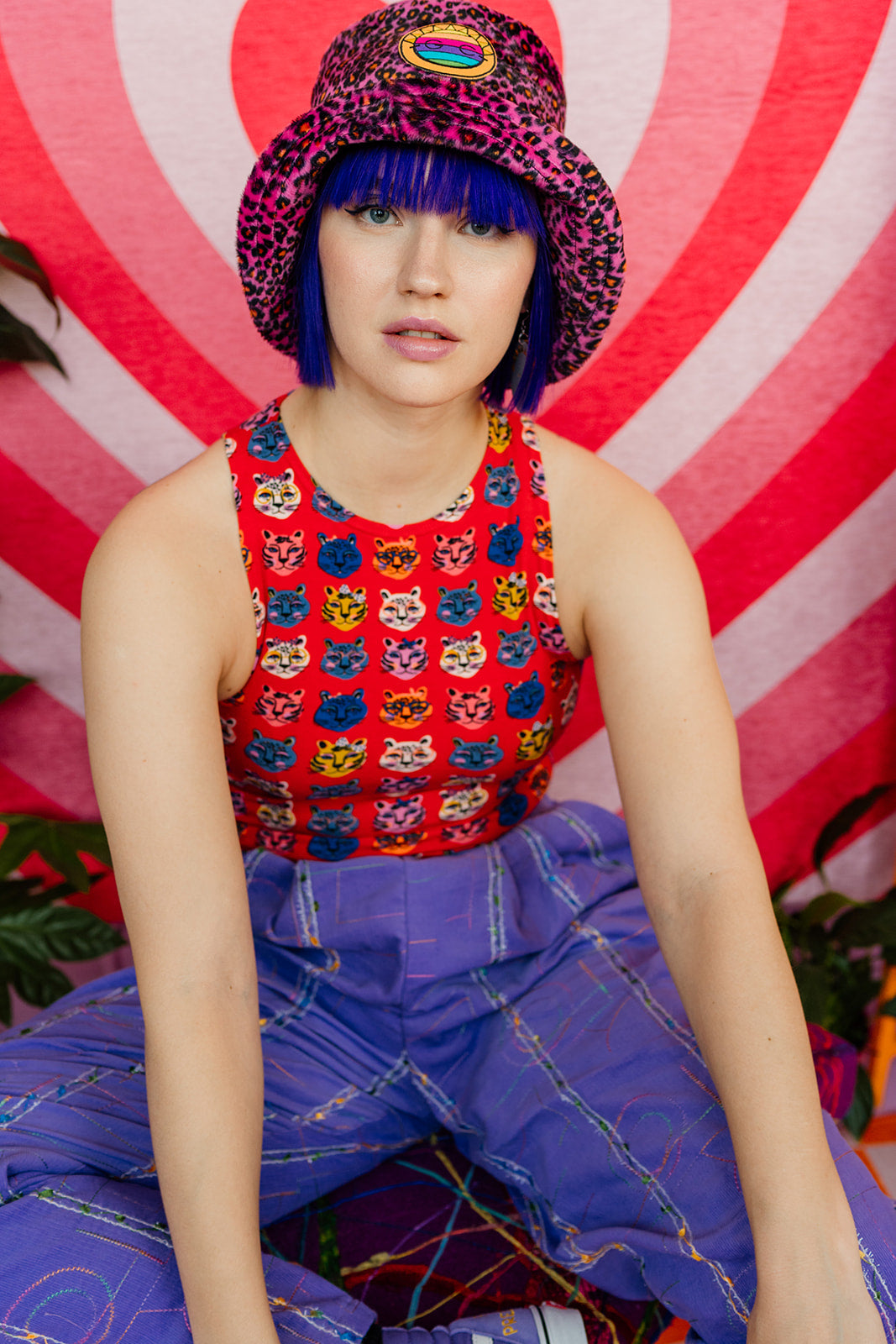 Racer Top in Red Cat