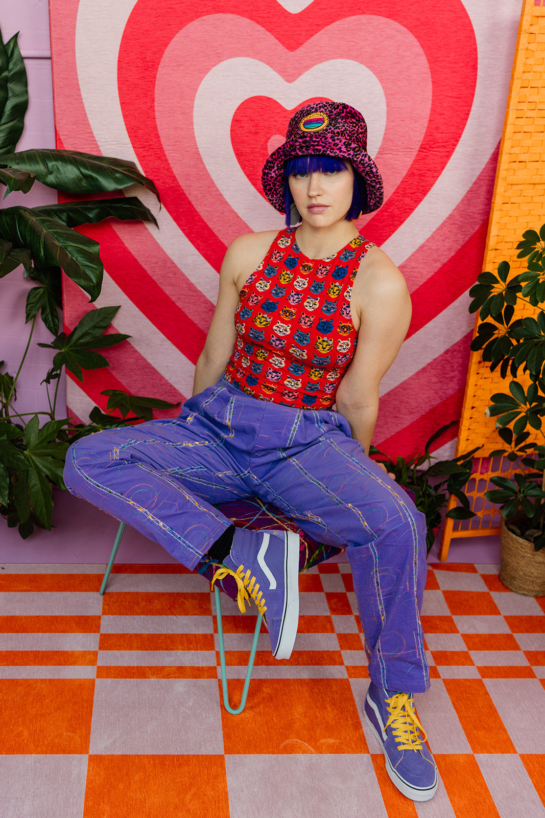 Racer Top in Red Cat
