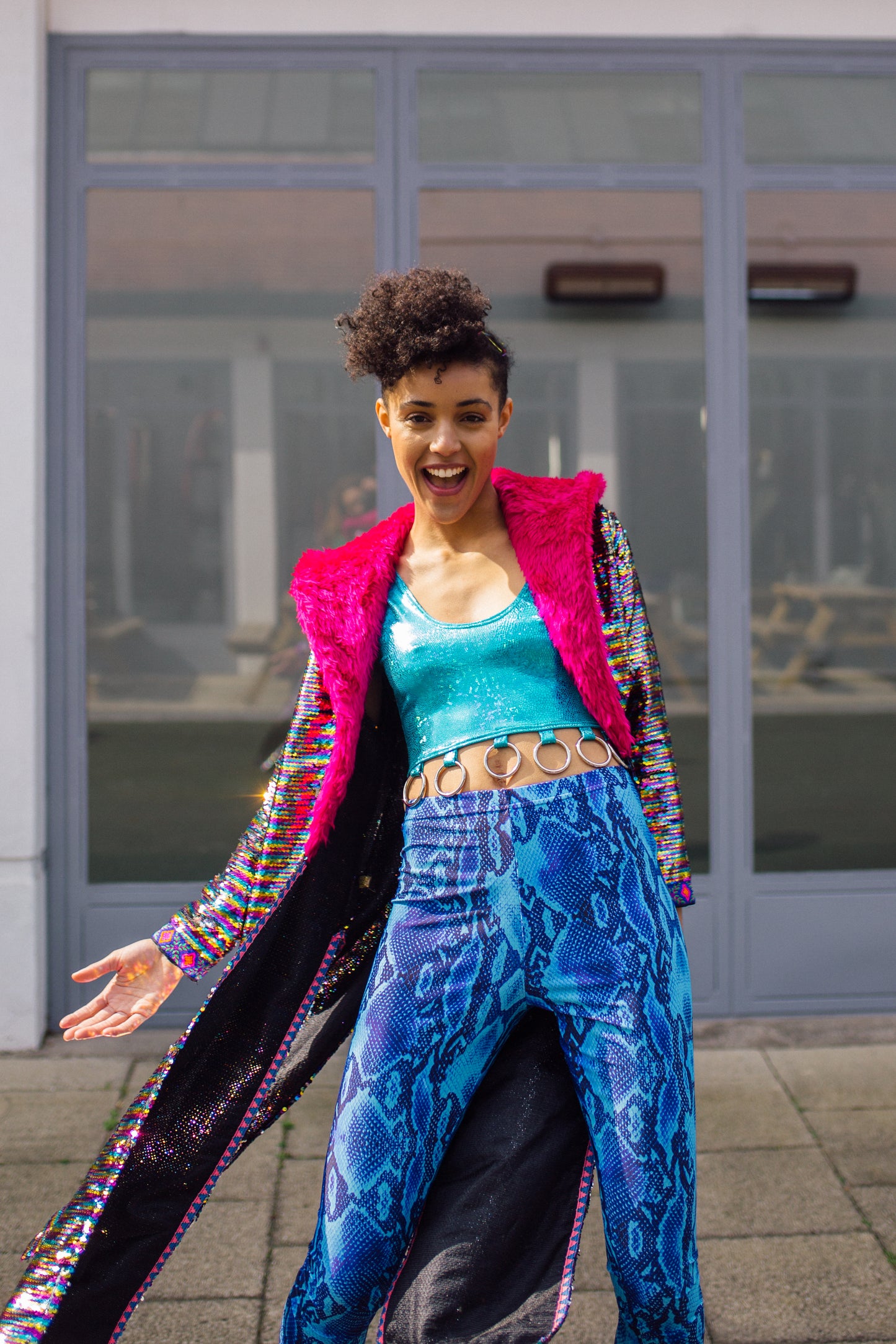 Leggings in Blue Viper Print