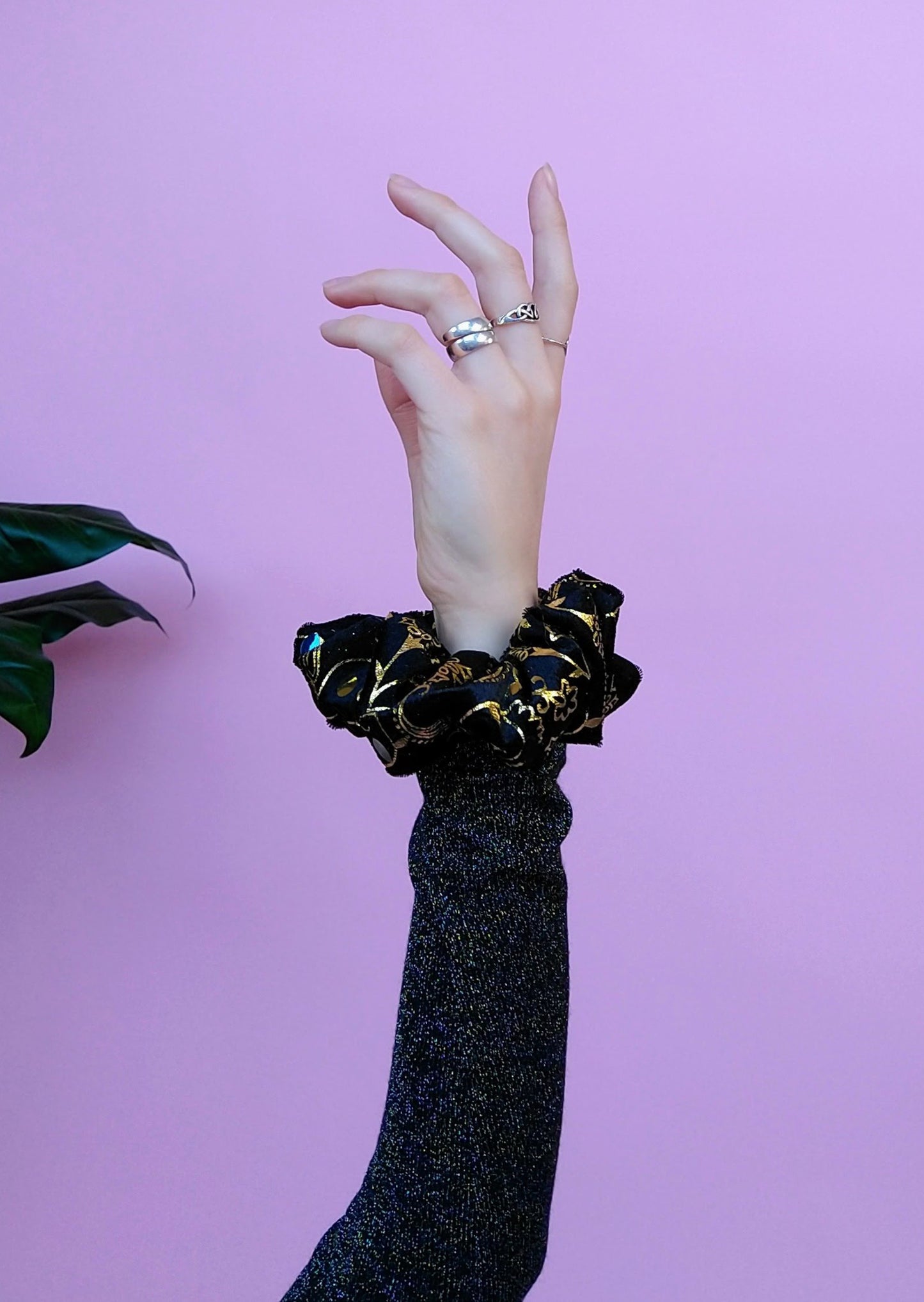 Foiled Velvet Hair Scrunchie