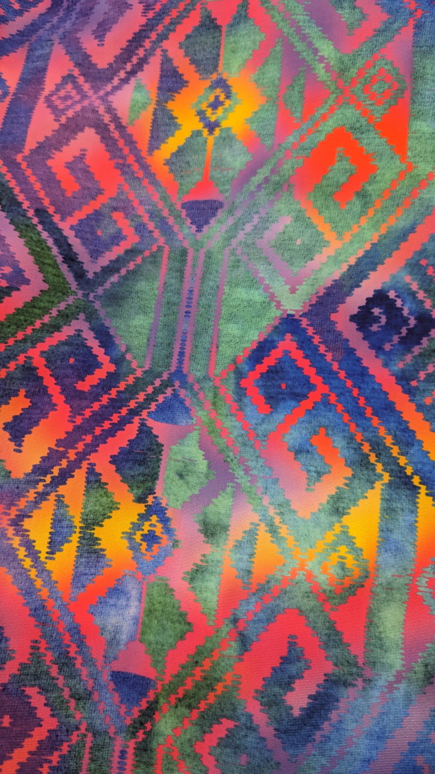 Eco Bike Shorts in Blue Aztec Print