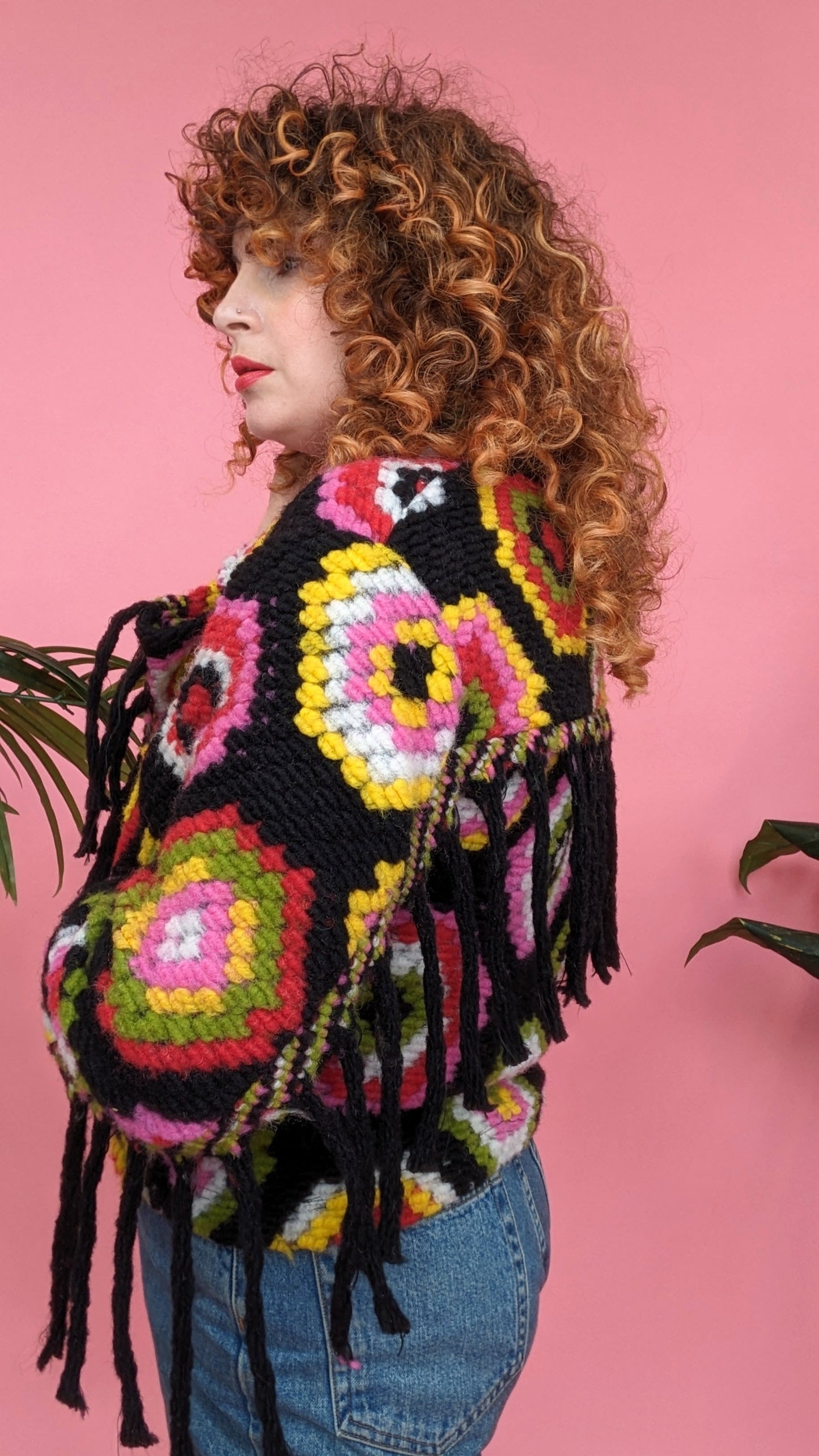 Trophy Jacket in Black Crochet