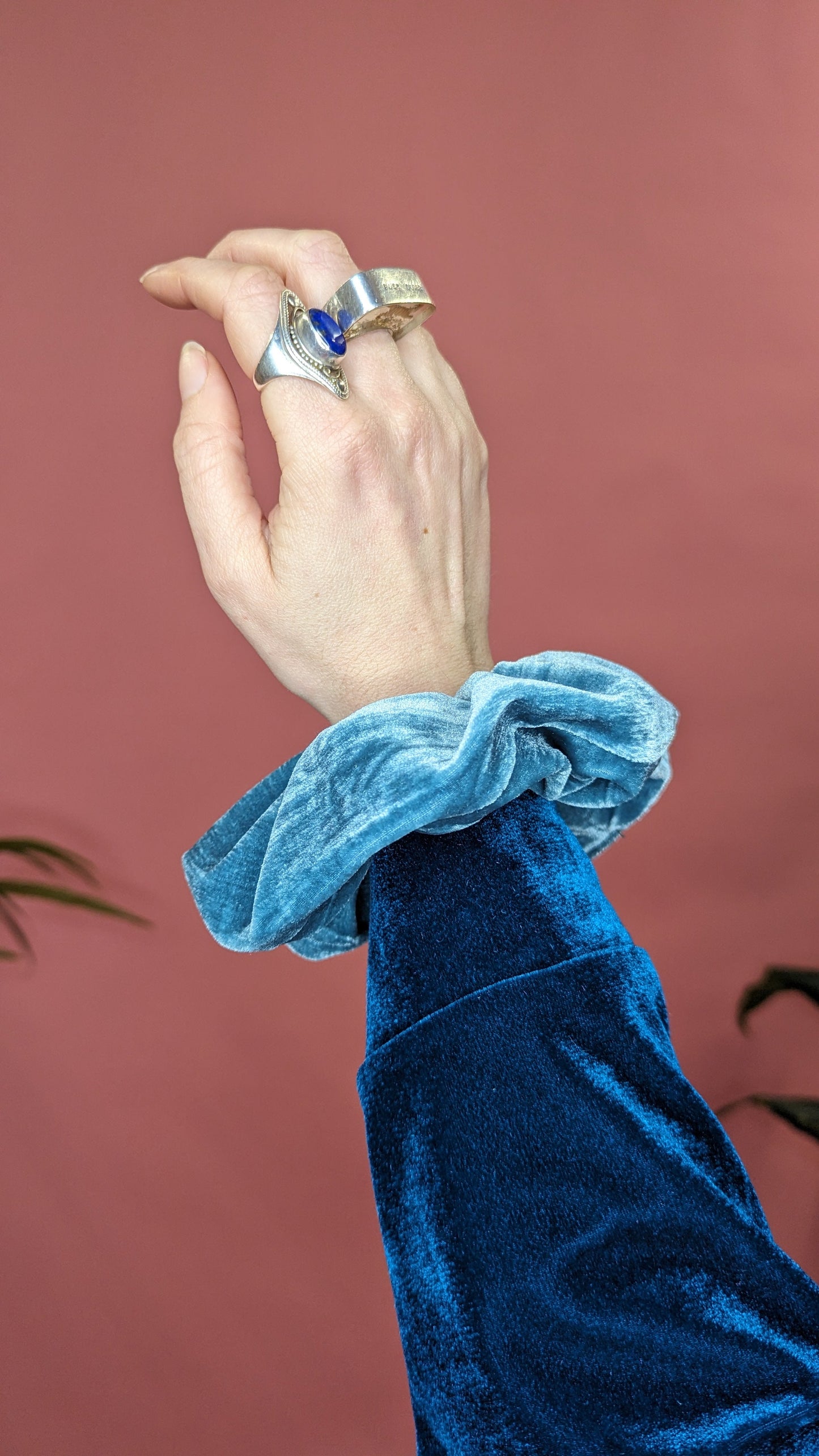 Hair Scrunchie in Sage Velvet