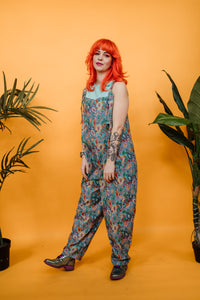 Needlecord Dungarees in Paisley