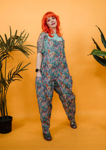 Needlecord Dungarees in Paisley