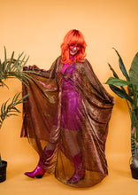 Load image into Gallery viewer, Disco Kaftan in Sheer Copper Snake