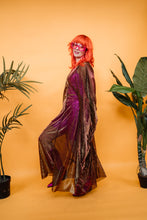 Load image into Gallery viewer, Disco Kaftan in Sheer Copper Snake