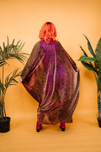 Load image into Gallery viewer, Disco Kaftan in Sheer Copper Snake