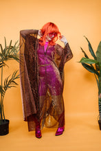 Load image into Gallery viewer, Disco Kaftan in Sheer Copper Snake