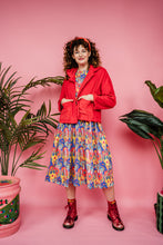 Load image into Gallery viewer, Midi Smock Dress in Rainbow Floral
