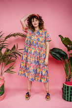 Load image into Gallery viewer, Midi Smock Dress in Rainbow Floral