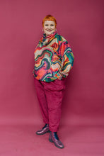 Load image into Gallery viewer, Funnel Neck Pullover in Rainbow Tapestry