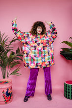 Load image into Gallery viewer, Rain Poncho in Rainbow Triangles Print