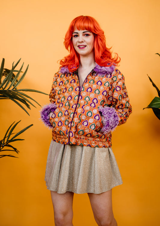 Orange Embellished Trophy Jacket