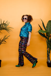 Eco Flares in Dragon Print