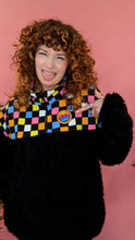 Load image into Gallery viewer, Half-Zip Pullover in Liquorice Allsorts and Black Teddy