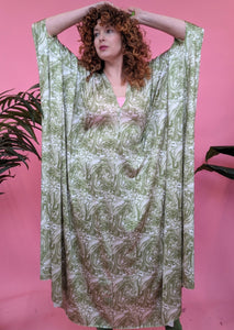 Disco Kaftan in Olive Marble