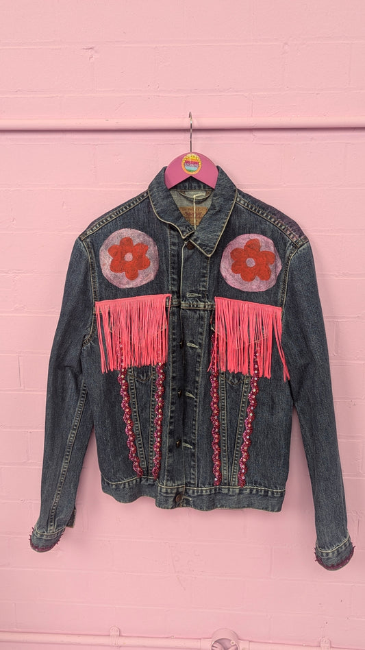 Rework Levi's Denim Jacket in Powerpuff