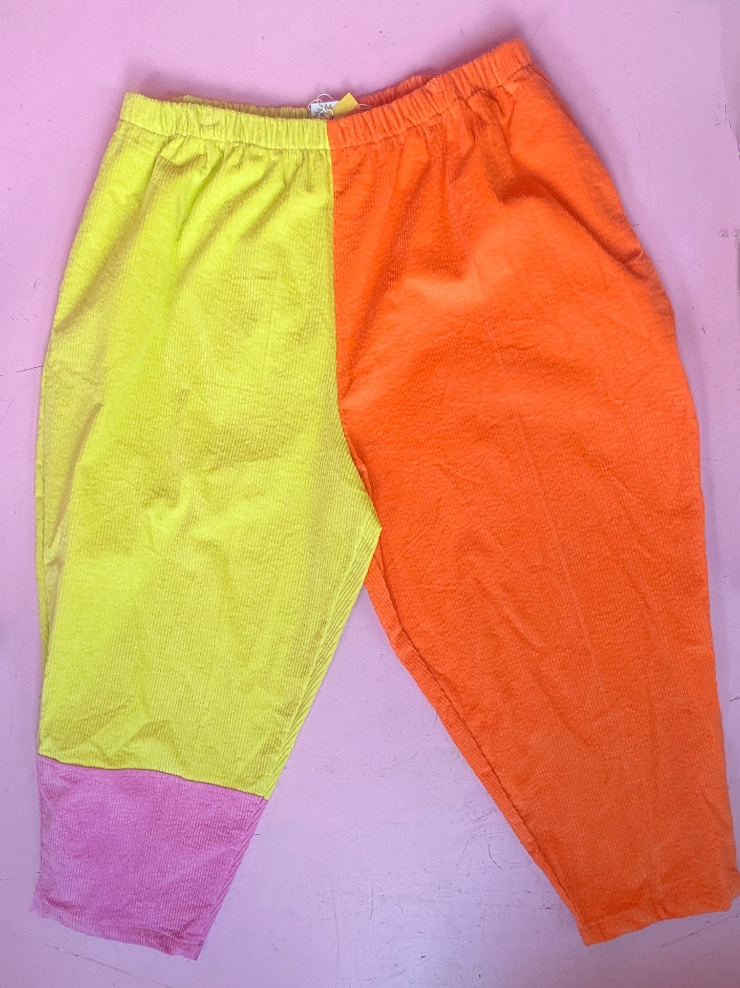 Ankle Grazer Trousers in Colour Block Cord