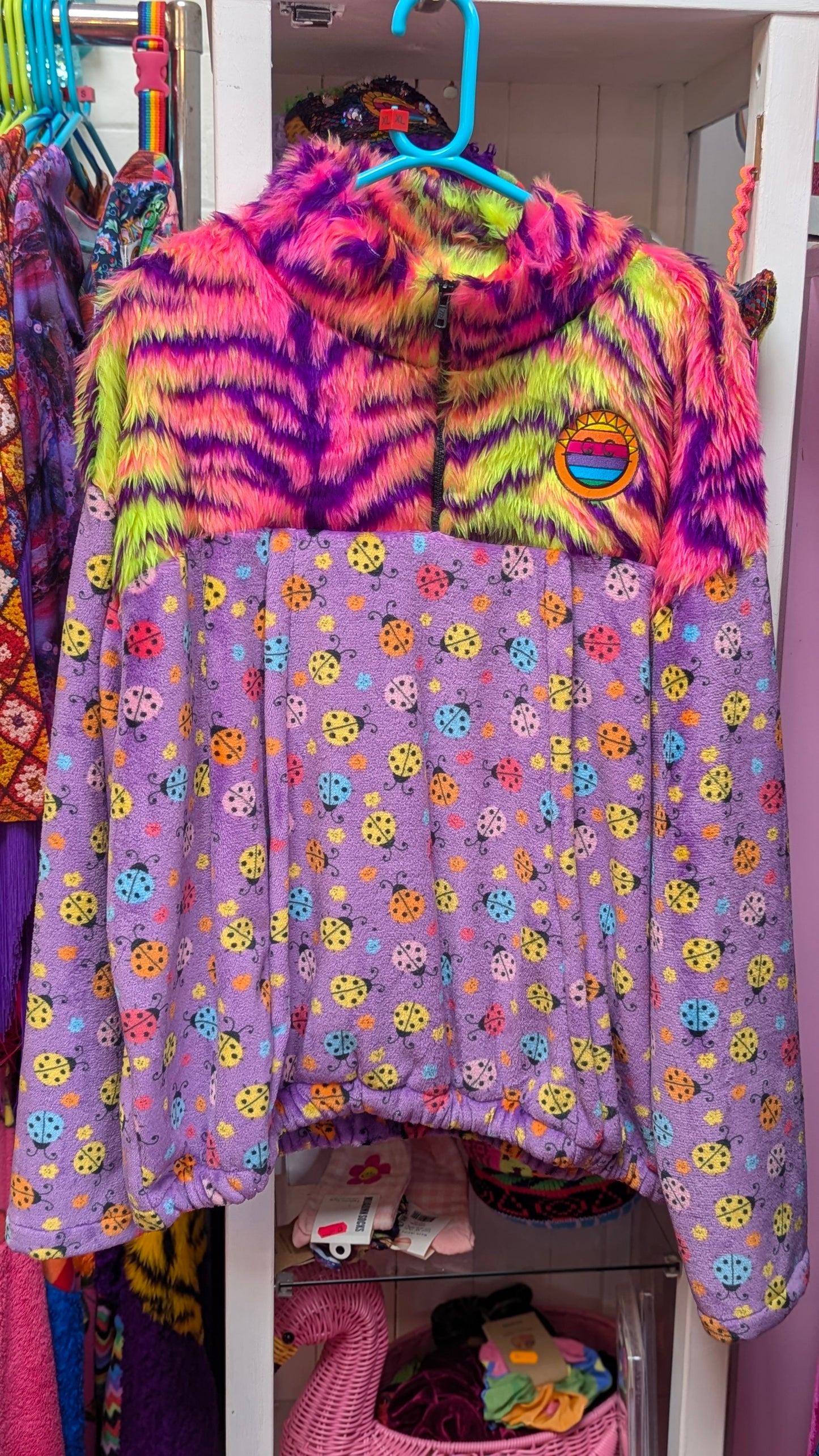 Half-Zip Pullover in Pink and Carnival Tiger + 1 Colourway